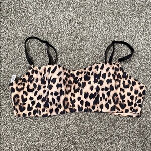 Victorias Secret Cheetah Print Lined Bandeau Super Soft Bra
